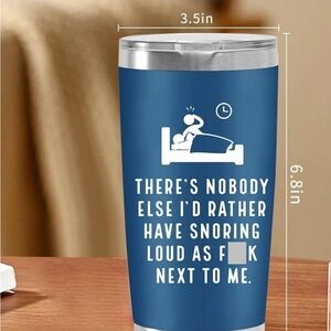 New Blue Insulated Tumbler with Funny Quote